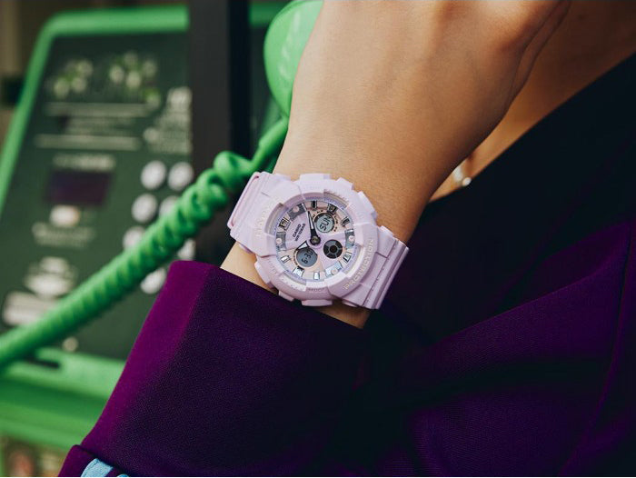 Casio Baby-G Anadigi Icey Pastel Lilac Watch BA130WP-6ADR - Prestige