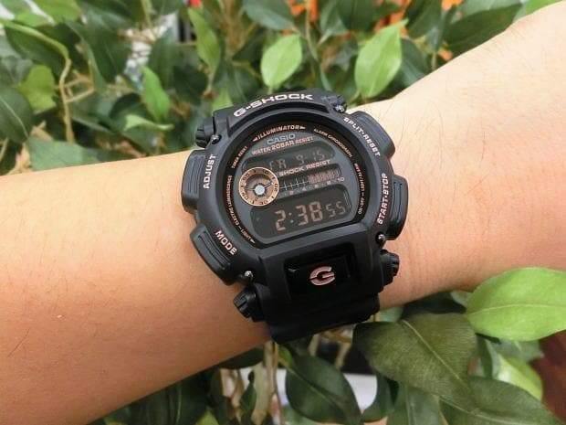 Casio G-Shock Black Stealth Series Digital Black x Rose Gold Accents Watch DW9052GBX-1A4DR - Prestige