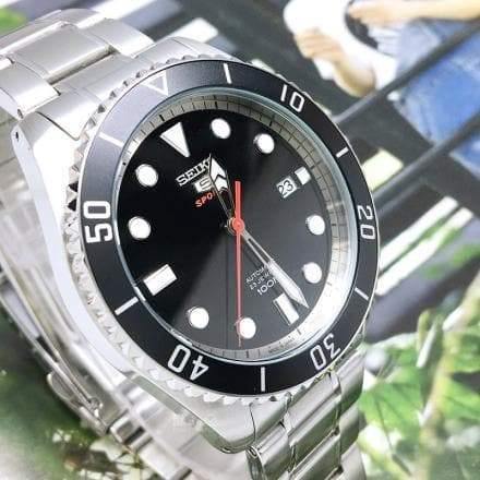 Seiko 5 Sports Japan Made 100M Automatic Men's Watch Black Dial SRPB91J1 - Prestige