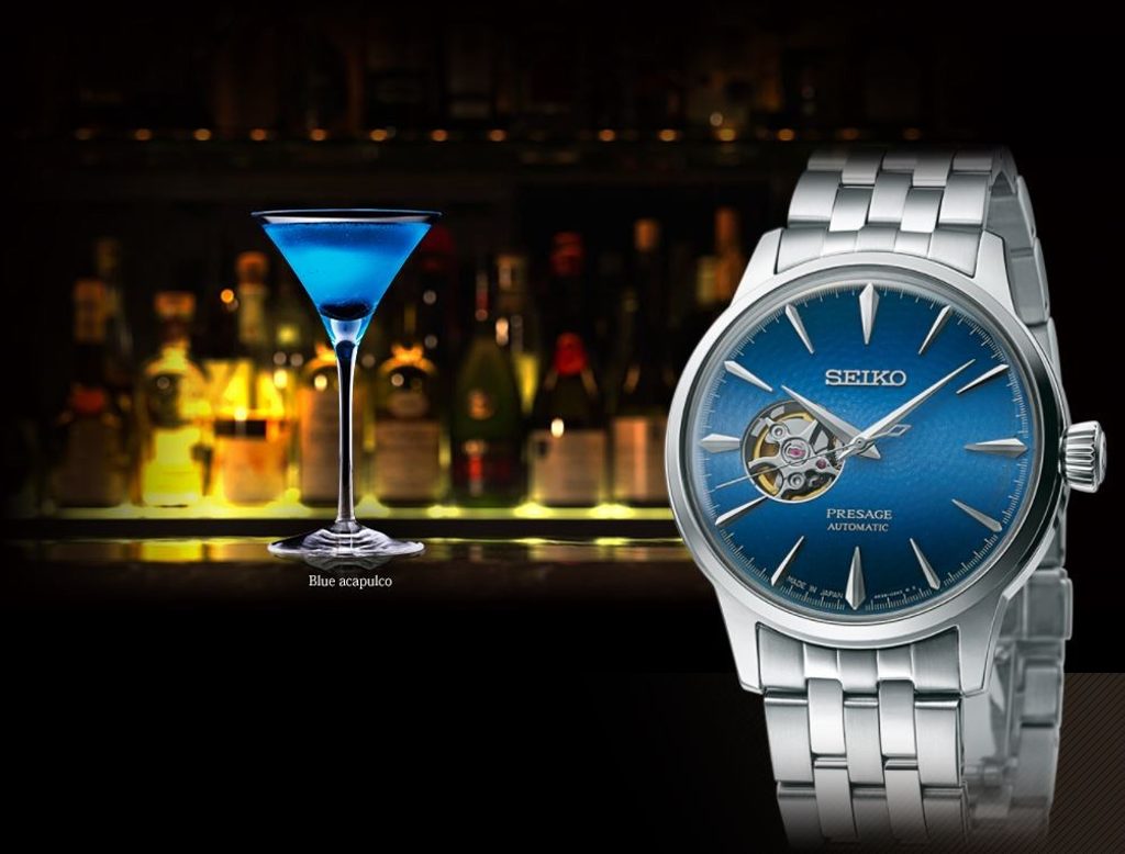 Seiko Presage Cocktail Time Blue Acapulco Open Heart Men's Watch SSA439J1 - Prestige