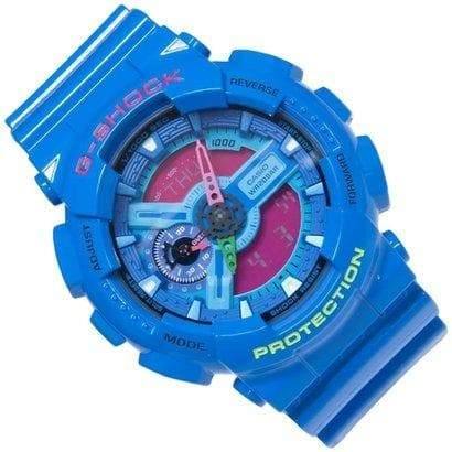 Casio G-Shock GA110 Series Analog-Digital Hyper Color Blue x Pink Dial Watch GA110HC-2ADR - Prestige