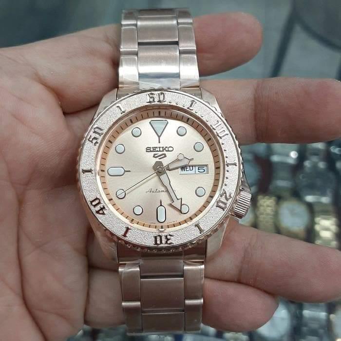 Seiko rose cheap gold automatic