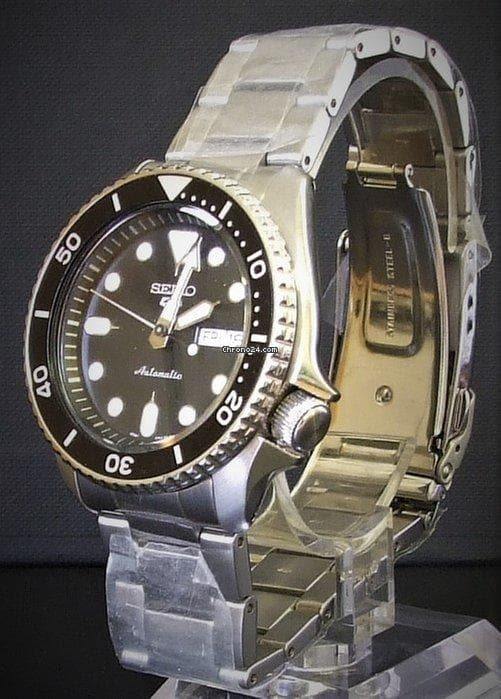 Seiko 5 Sports 100M Automatic Men's Watch Black Dial Bezel SRPD55K1 - Prestige