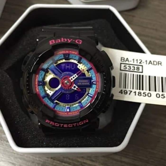 Casio Baby-G BA110 Series Anadigi Neon Color Black x Multicolor Dial Watch BA112-1ASDR - Prestige