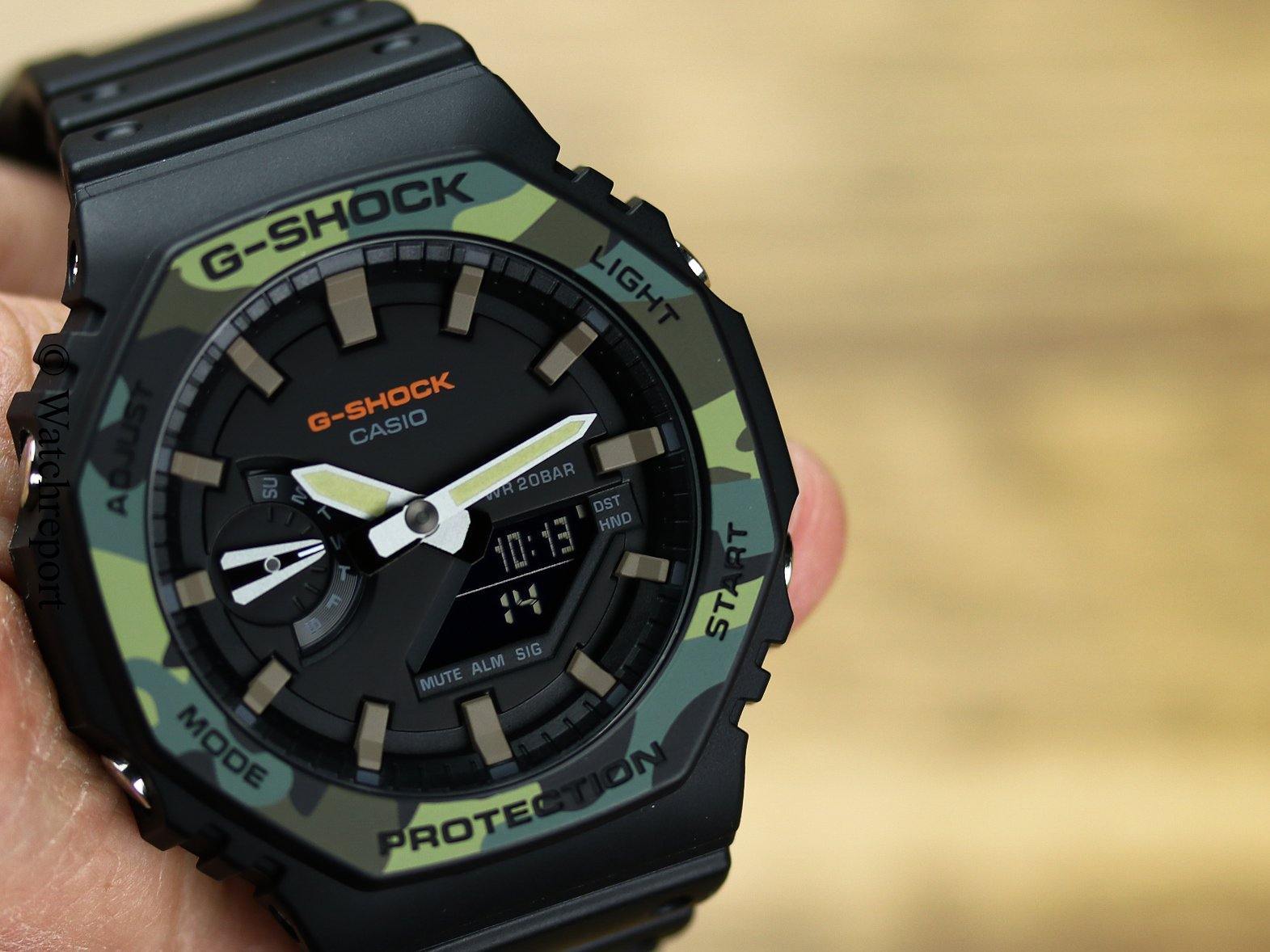 Casio G-Shock Carbon Core Guard Black Camo Utility Model AP CasiOak Watch GA2100SU-1ADR - Prestige