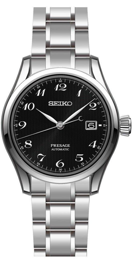 Seiko Japan Made Presage Karesansui Black Men's Stainless Steel Watch SPB065J1 - Prestige