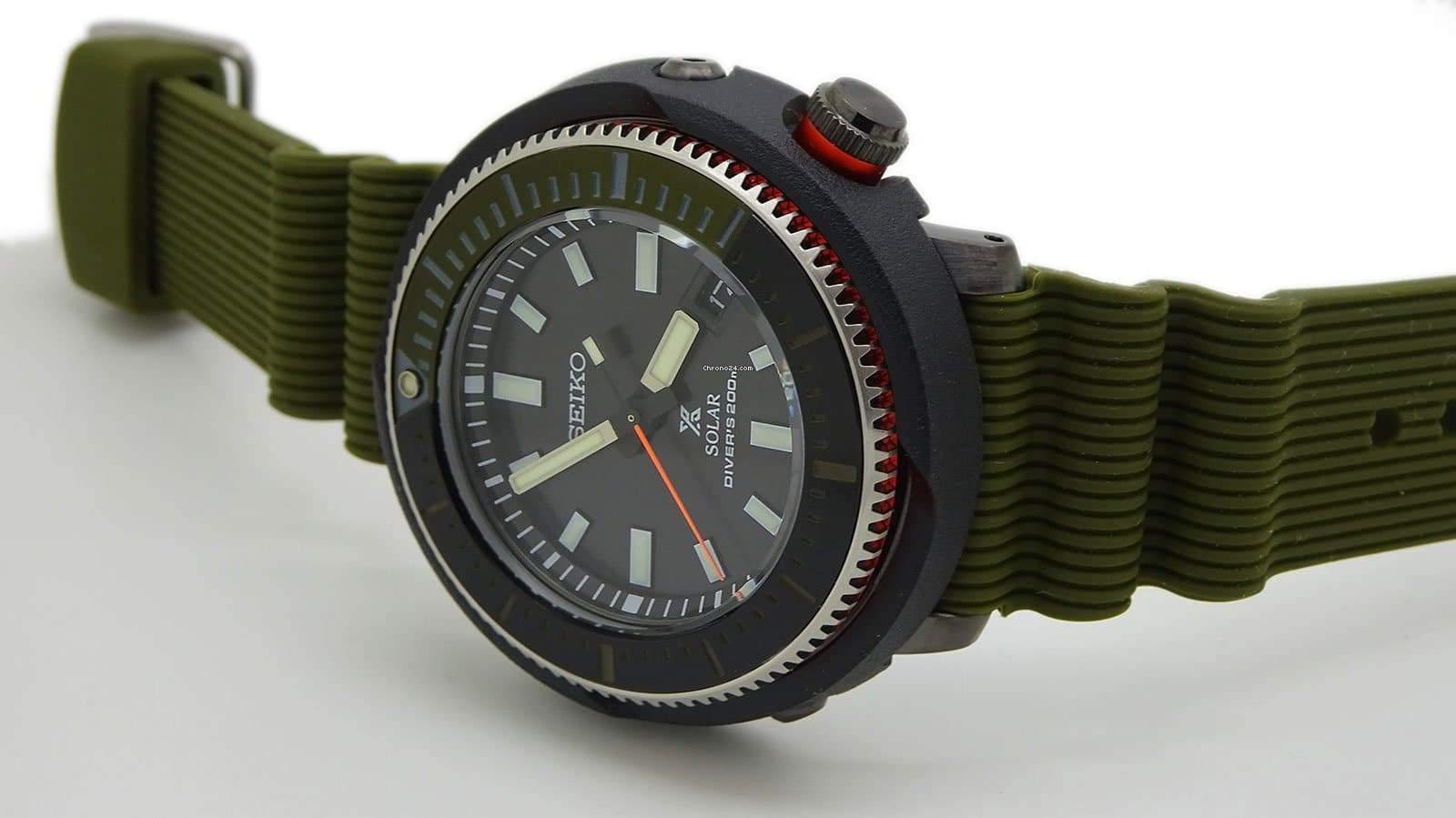 Seiko Street Series Solar Tuna All Green Diver's Men's Watch SNE547P1 - Prestige