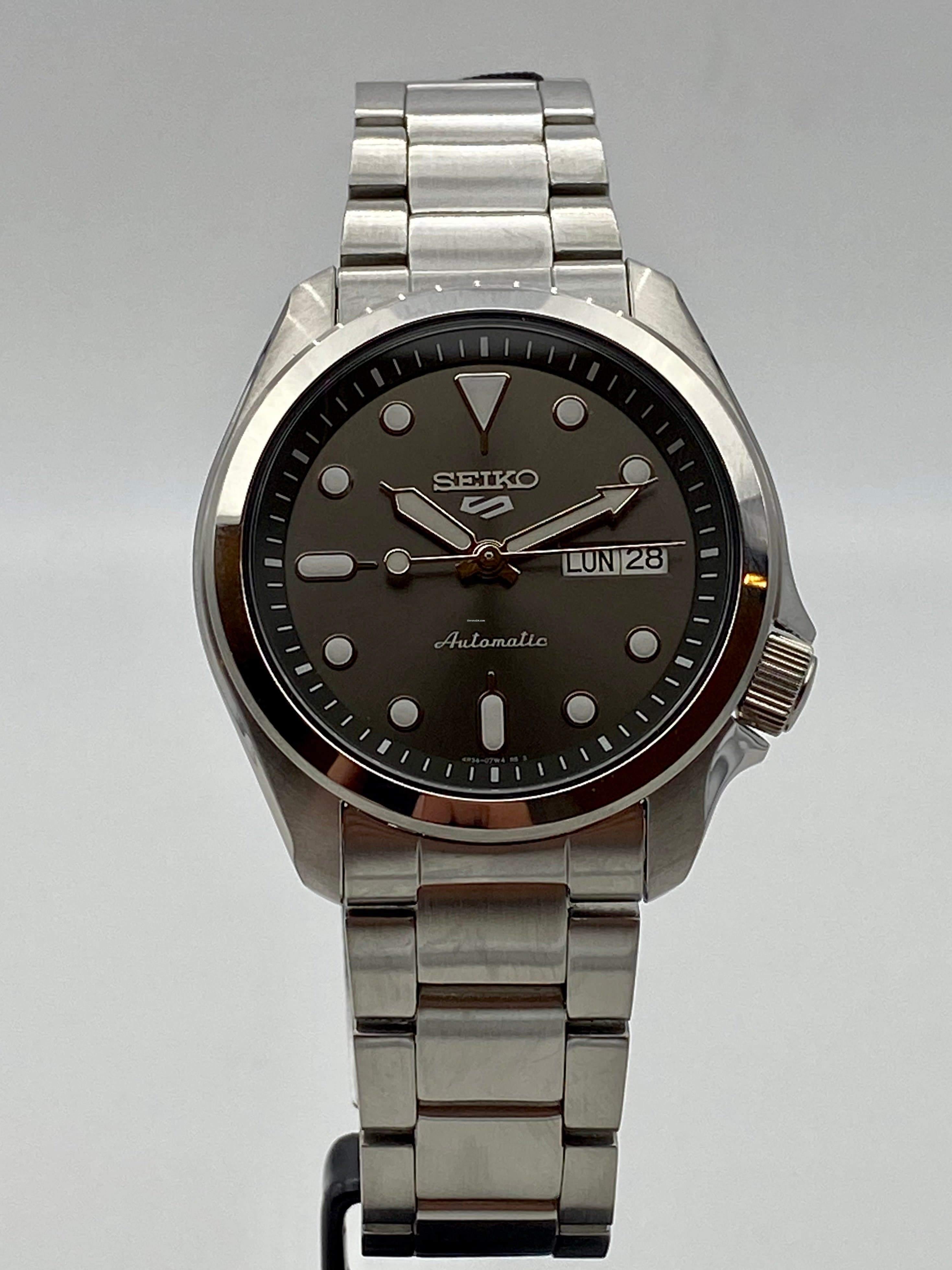 Seiko 5 Sports 100M Automatic Men's Watch Rhodium Grey Dial SRPE51K1 - Prestige