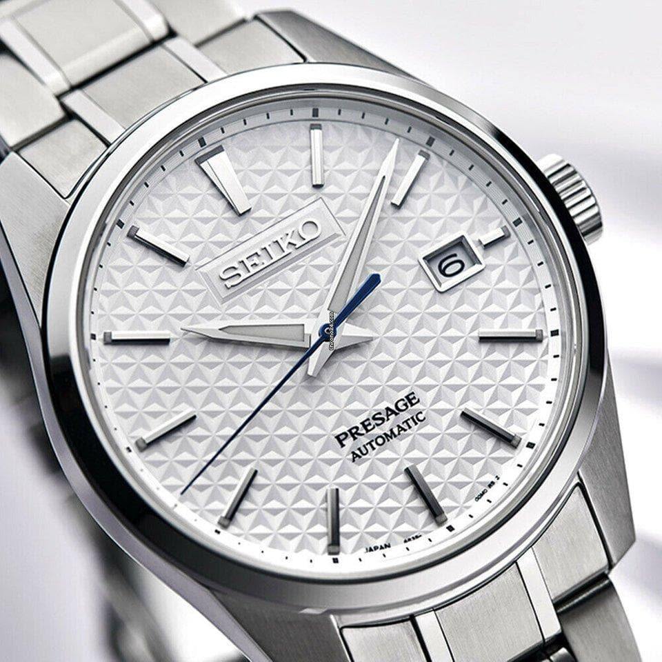 Seiko Japan Made Presage Sharp Edged Series Shironeri White Men's Stainless Steel Watch SPB165J1 - Prestige