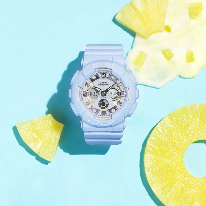 Casio Baby-G Anadigi Icey Pastel Blue Watch BA130WP-2ADR - Prestige