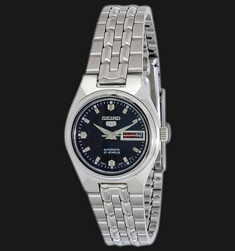 Seiko 5 Classic Ladies Size Black Dial Stainless Steel Strap Watch SYMK43K1 - Prestige