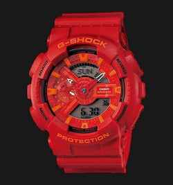 Casio G-Shock GA110 X-Large Special Color Lava Red x Orange Accents Lobster Watch GA110AC-4ADR - Prestige
