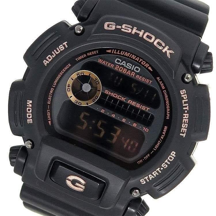 Casio G-Shock Black Stealth Series Digital Black x Rose Gold Accents Watch DW9052GBX-1A4DR - Prestige