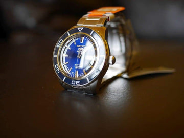 Fifty five fathoms automatic cheap blue dial men's watch