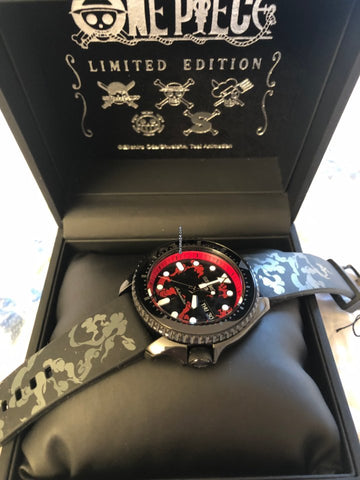 one piece gear 5 watch seiko Seiko 5 Sports 100M One Piece x Luffy LE Automatic Men's Watch Black x Red Dial SRPH65K1 – Prestige