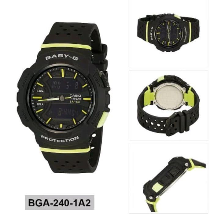 Casio Baby-G Standard Analog-Digital Black x Neon Green Accents Watch BGA240-1A2DR - Prestige