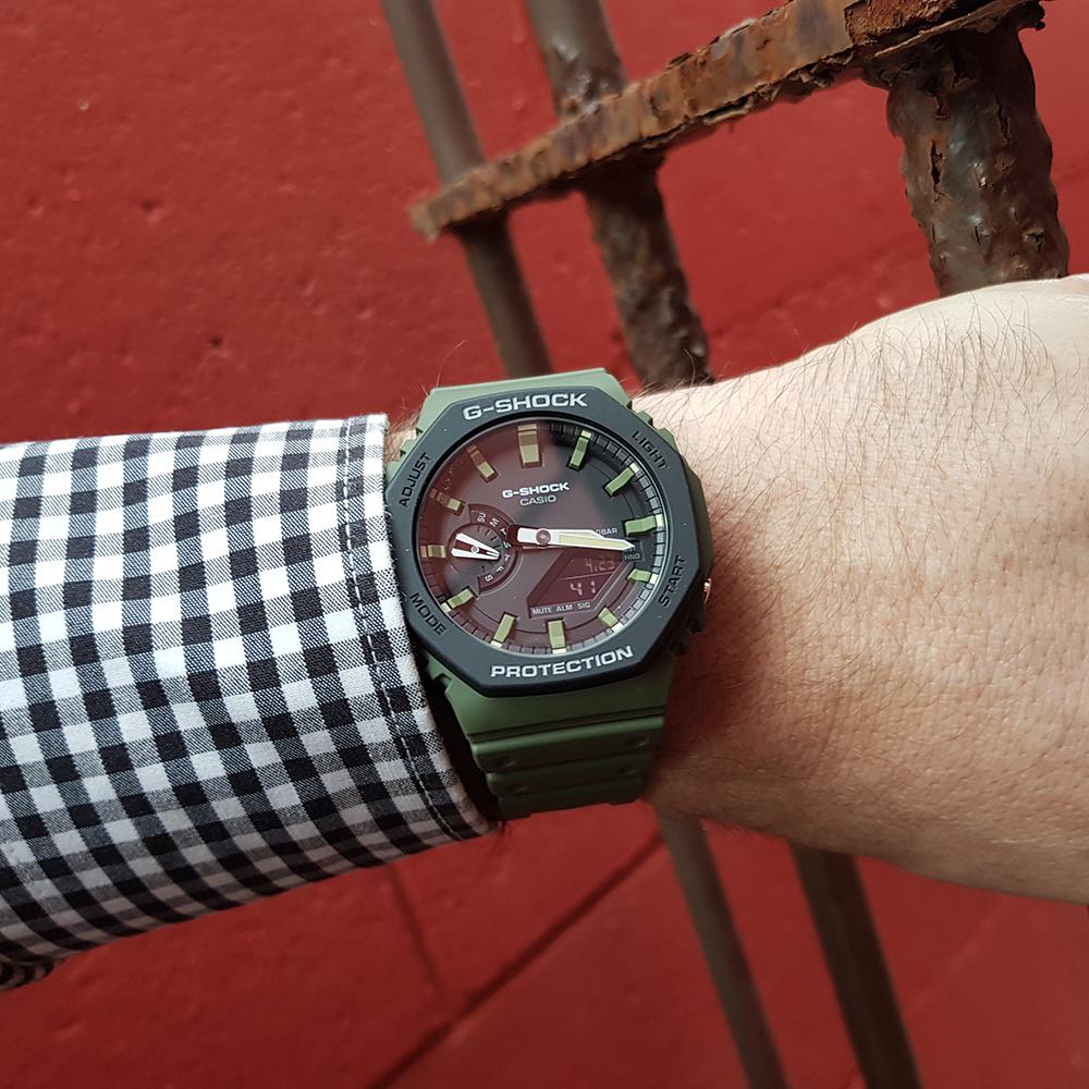 Casio G-Shock Carbon Core Guard Military Green Utility Model AP CasiOak Watch GA2110SU-3ADR - Prestige