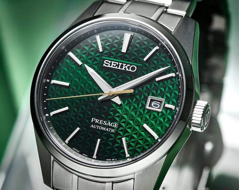 Seiko Japan Made Presage Sharp Edged Series Tokiwa Green Men's Stainless Steel Watch SPB169J1 - Prestige