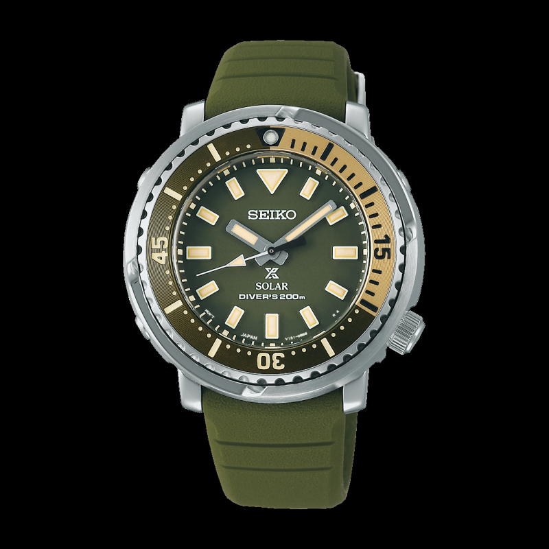 Seiko Prospex Urban Safari Olive Green Solar Baby Tuna Watch SUT405P1 - Prestige