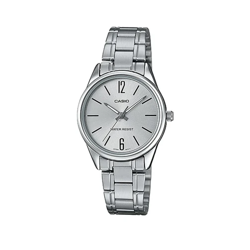 Casio LTP-V005D-7BUDF Silver Stainless Steel Strap Watch for Women - Prestige