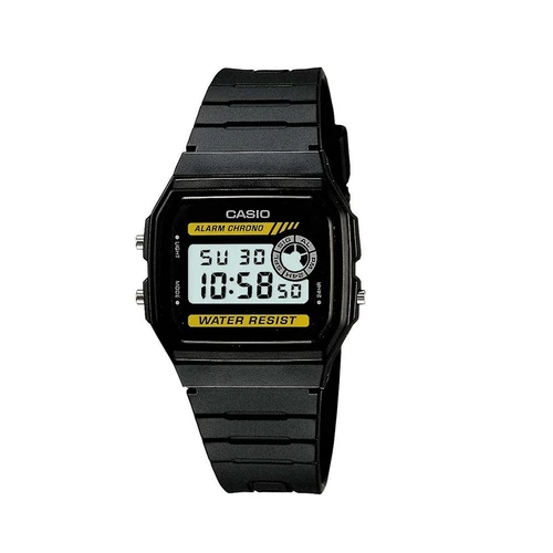 Casio F-94WA-9DG Black Resin Watch for Men and Women - Prestige