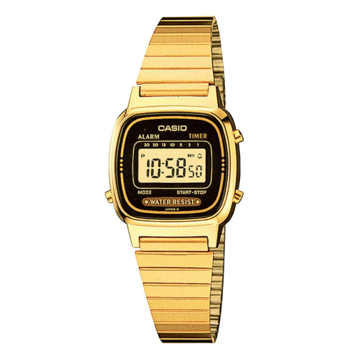 Casio Women's Vintage LA-670WGA-1DF Daily Alarm Digital Gold-tone Watch - Prestige
