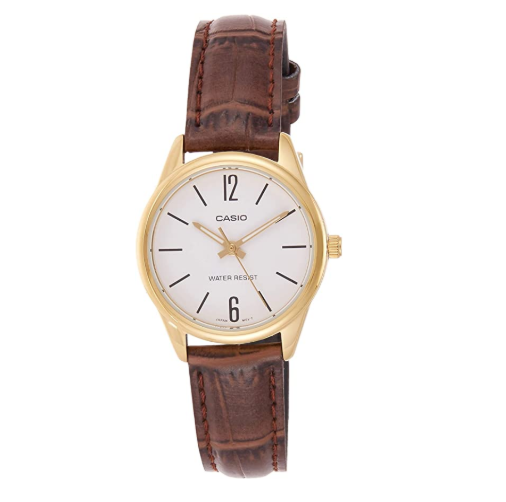 Casio Classic Women's LTP-V005GL Brown Leather Band Watch - Prestige