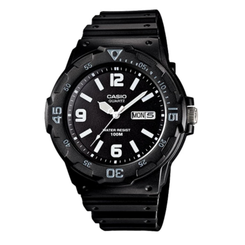 Casio MRW-200H-1B2VDF Black Rubber Strap Watch for Men - Prestige