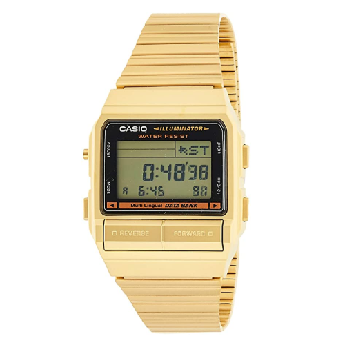 Casio Men's DB380G-1DF Gold Tone Stainless Steel Quartz Watch with Digital - Prestige