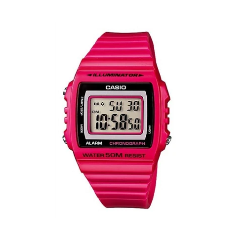 Casio W-215H-4AVDF Pink Resin Strap Watch - Prestige