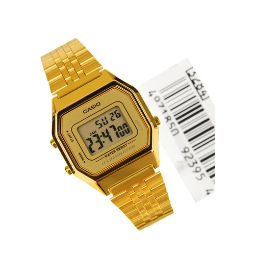 Casio Vintage LA-680WGA-9DF Gold Plated Watch for Women - Prestige
