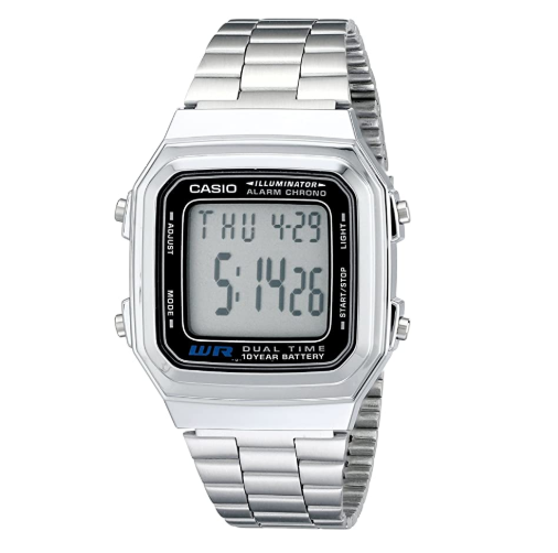 Casio Classic A-178WA Silver Stainless Steel Digital Watch - Prestige