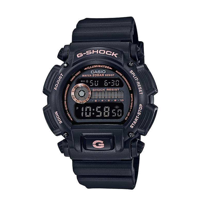 Casio G-Shock Black Stealth Series Digital Black x Rose Gold Accents Watch DW9052GBX-1A4DR - Prestige