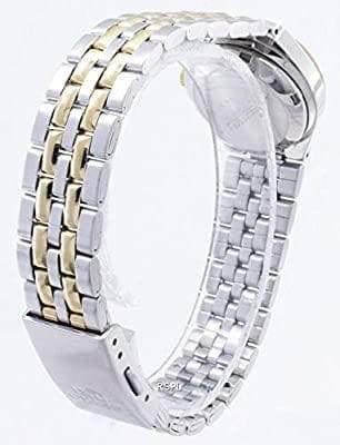 Seiko 5 Classic Ladies Size White Dial 2 Tone Gold Plated Stainless Steel Strap Watch SYMK44K1 - Prestige