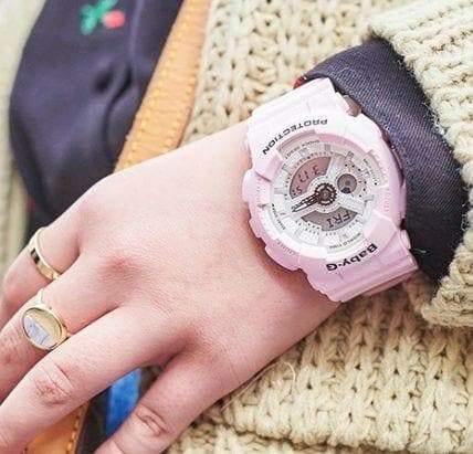 Casio Baby-G BA110 New Beach Color Series Analog-Digital Pastel Pink Watch BA110BE-4ADR - Prestige