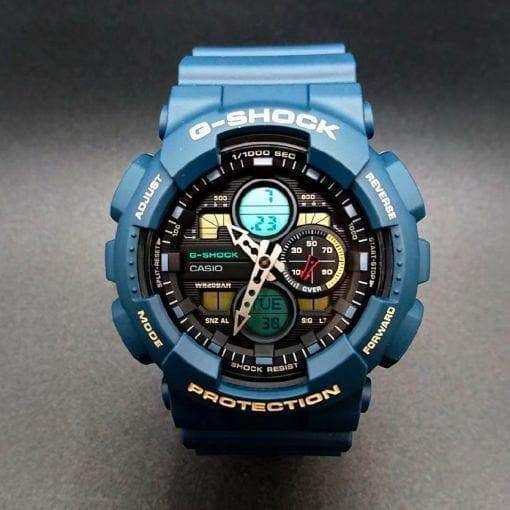 Casio G-Shock Special Color The Green Hornet Anadigi Greenish Blue Watch GA140-2ADR - Prestige