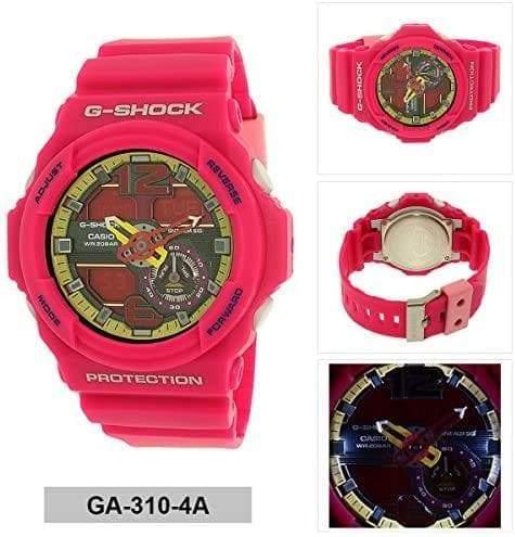 Casio G-Shock Big Size Series Anadigi Pink x Yellow Accent Watch GA310-4ADR - Prestige