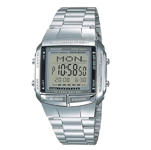 Casio Classic DB-360-1ADF Databank Silver Stainless Steel Watch - Prestige
