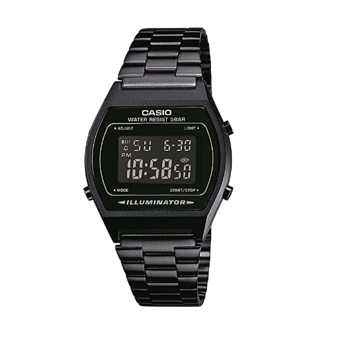 Casio Vintage B640WB-1ADF Black Steel Digital Watch - Prestige