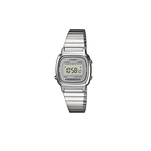 Casio LA-670WA-7DF Silver Stainless Watch for Women - Prestige