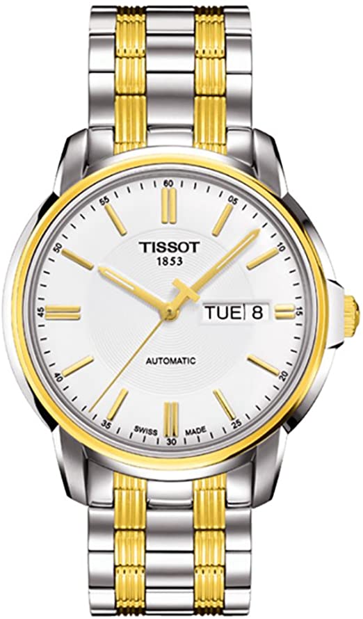 Tissot Swiss Made T-Classic III Automatic 2 Tone Gold Plated Men's Watch T0654302203100 - Prestige