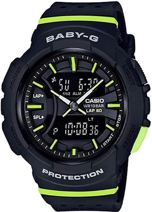 Casio Baby-G Standard Analog-Digital Black x Neon Green Accents Watch BGA240-1A2DR - Prestige