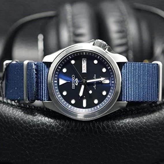 Seiko 5 Sports 100M Automatic Men's Watch All Navy Blue Nylon Strap SRPE63K1 - Prestige