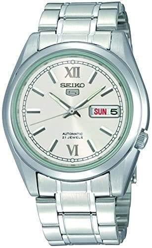Seiko 5 Classic Men's Size Silver Dial Stainless Steel Strap Watch SNKL51K1 - Prestige