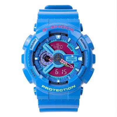 Casio G-Shock GA110 Series Analog-Digital Hyper Color Blue x Pink Dial Watch GA110HC-2ADR - Prestige