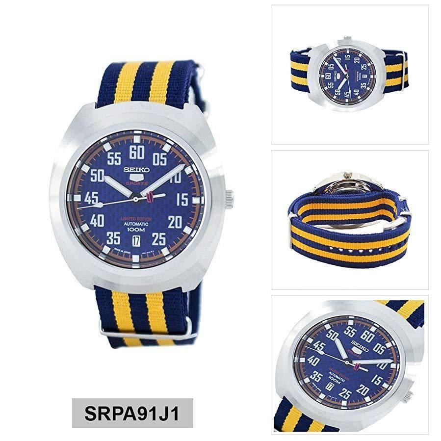 Seiko 5 Sports Limited Edition Blue Carbon Fiber Dial Helmet Turtle Watch SRPA91J1 - Prestige