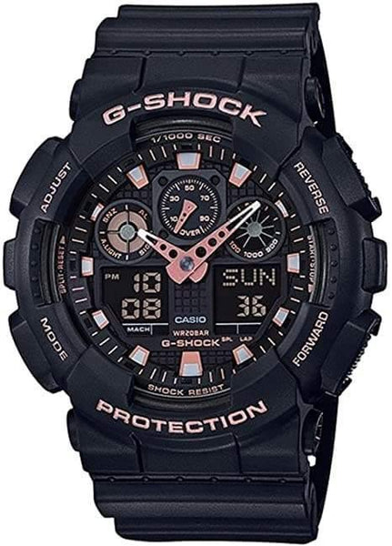 Casio G-Shock Analog-Digital Black x Rose Gold Accents Watch 