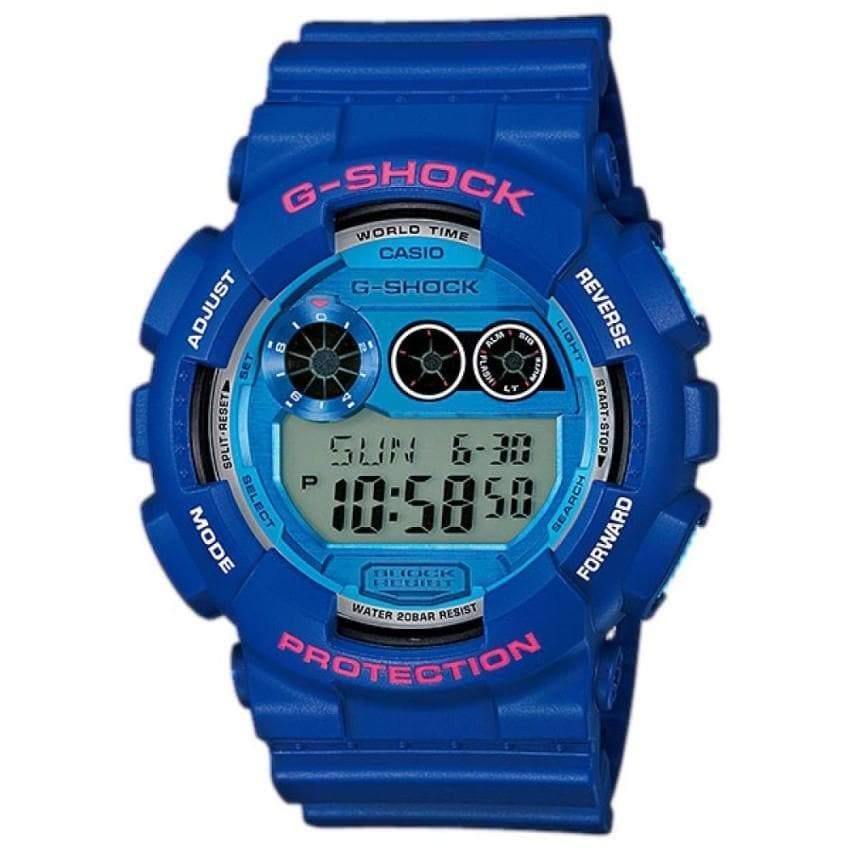 Casio G-Shock Big Case Digital Crazy Colors Blue x Sky Blue Dial Watch GD120TS-2DR - Prestige