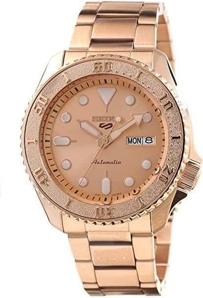 Seiko 5 Sports 100M Automatic Men's Watch All Rose Gold Plated SRPE72K1 - Prestige