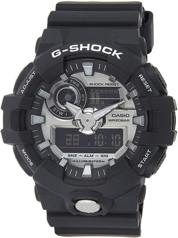 G shock hotsell silver and black